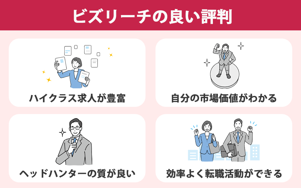 ビズリーチの良い評判