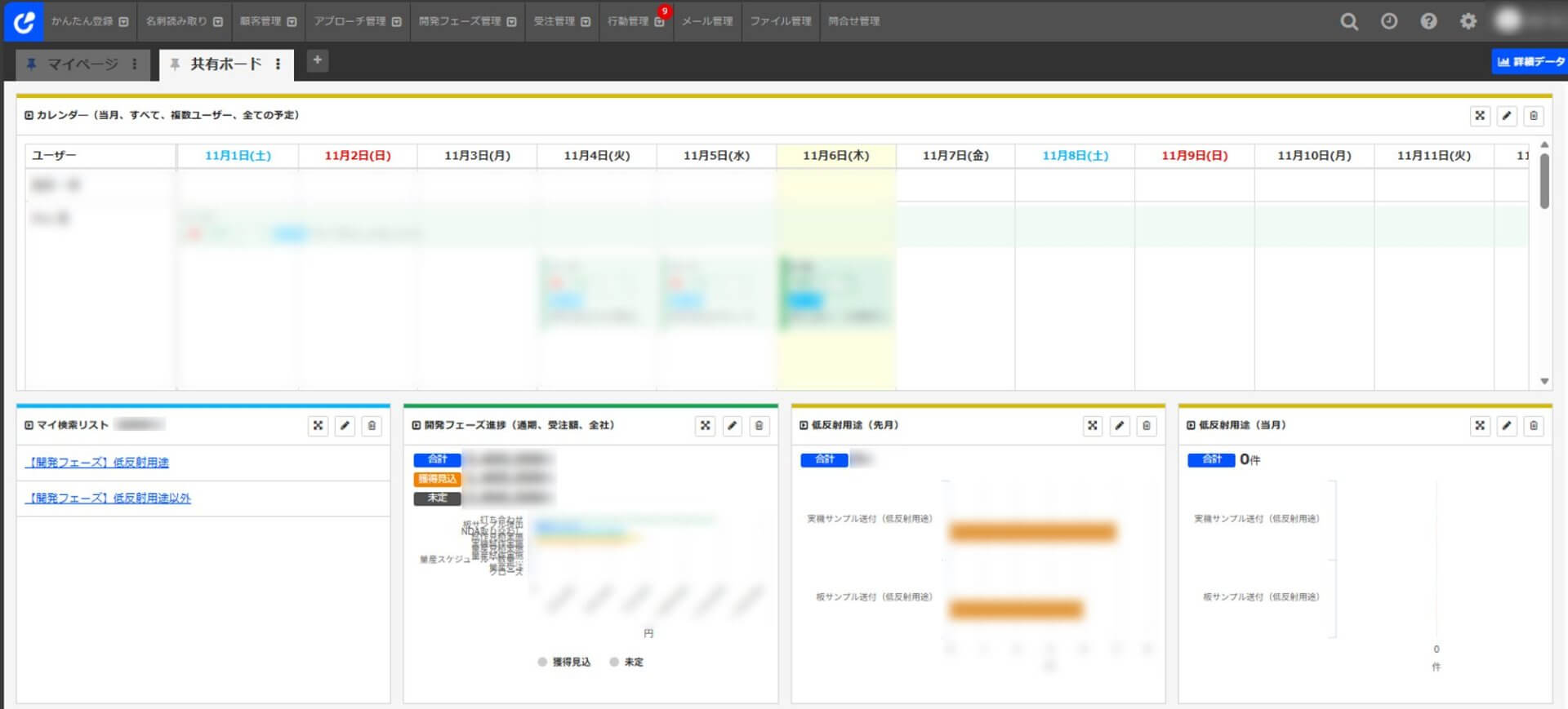 ダッシュボード